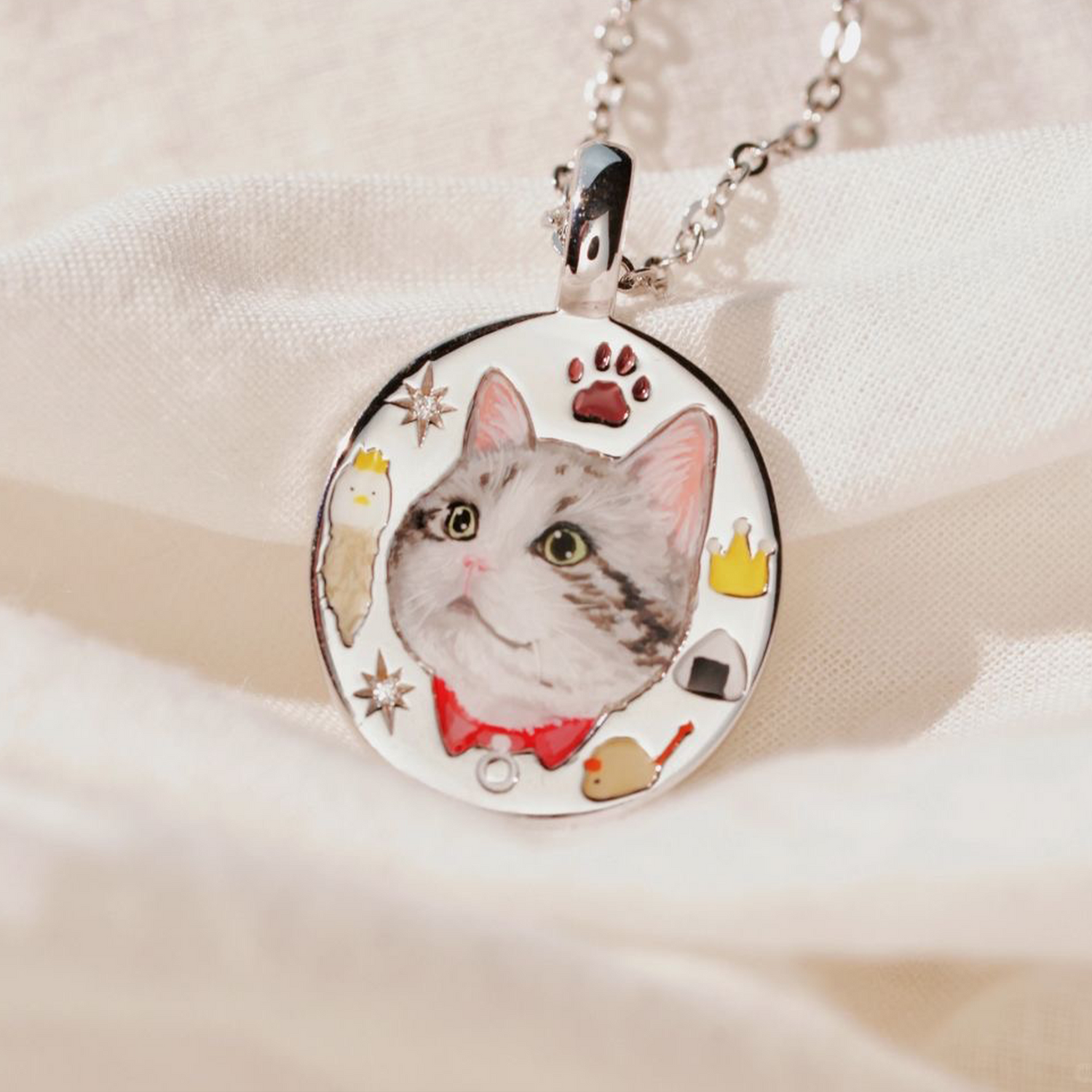 Personalized Pet Enamel Necklace